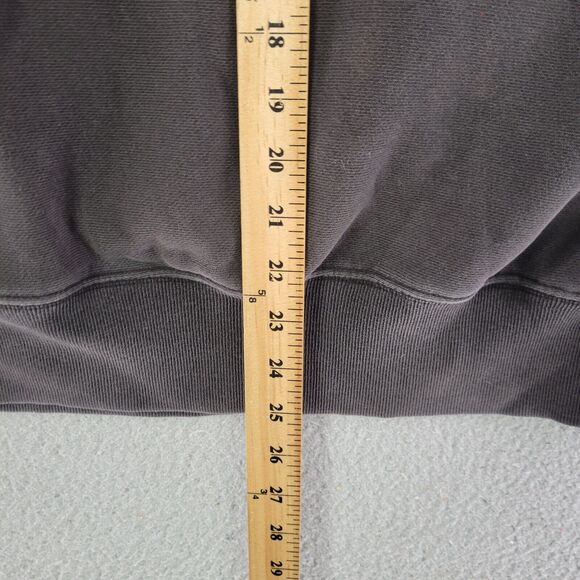 Champion Reverse Weave Crewneck Sweatshirt Mens M Faded Black Sweater Spellout - Picture 8 of 8